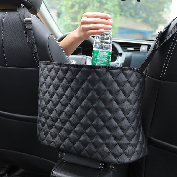 Seat storage organizer between front seats