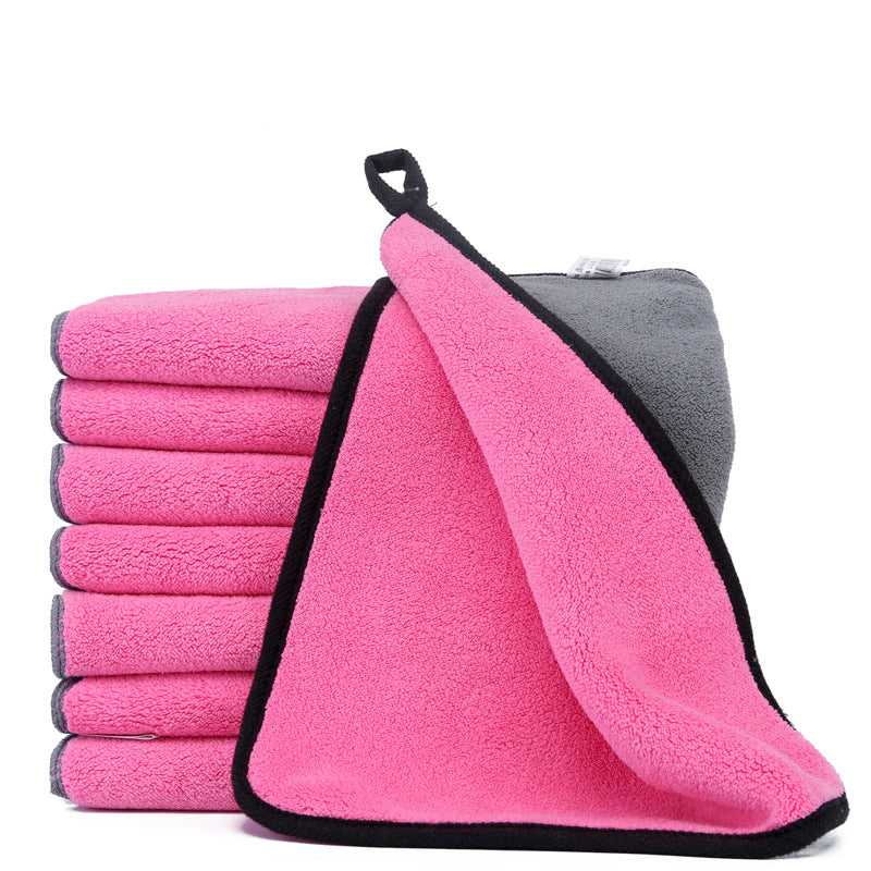 Two-Color Double-Sided Car Cleaning Towel