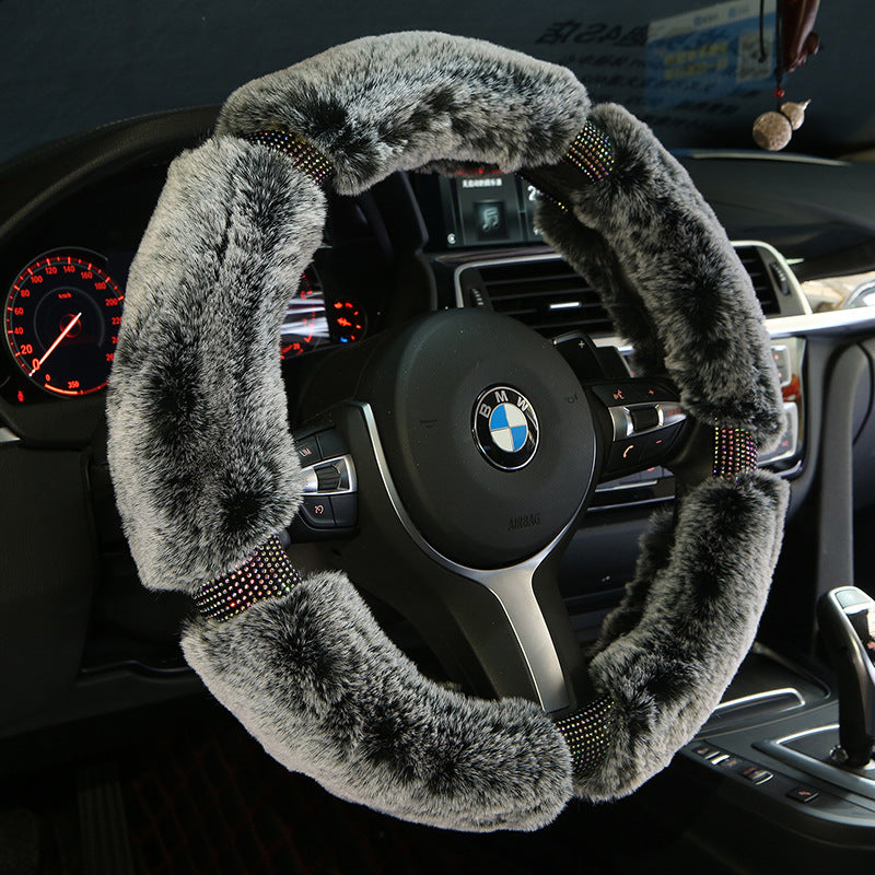 Plush Winter Car Steering Wheel Cover - image 1