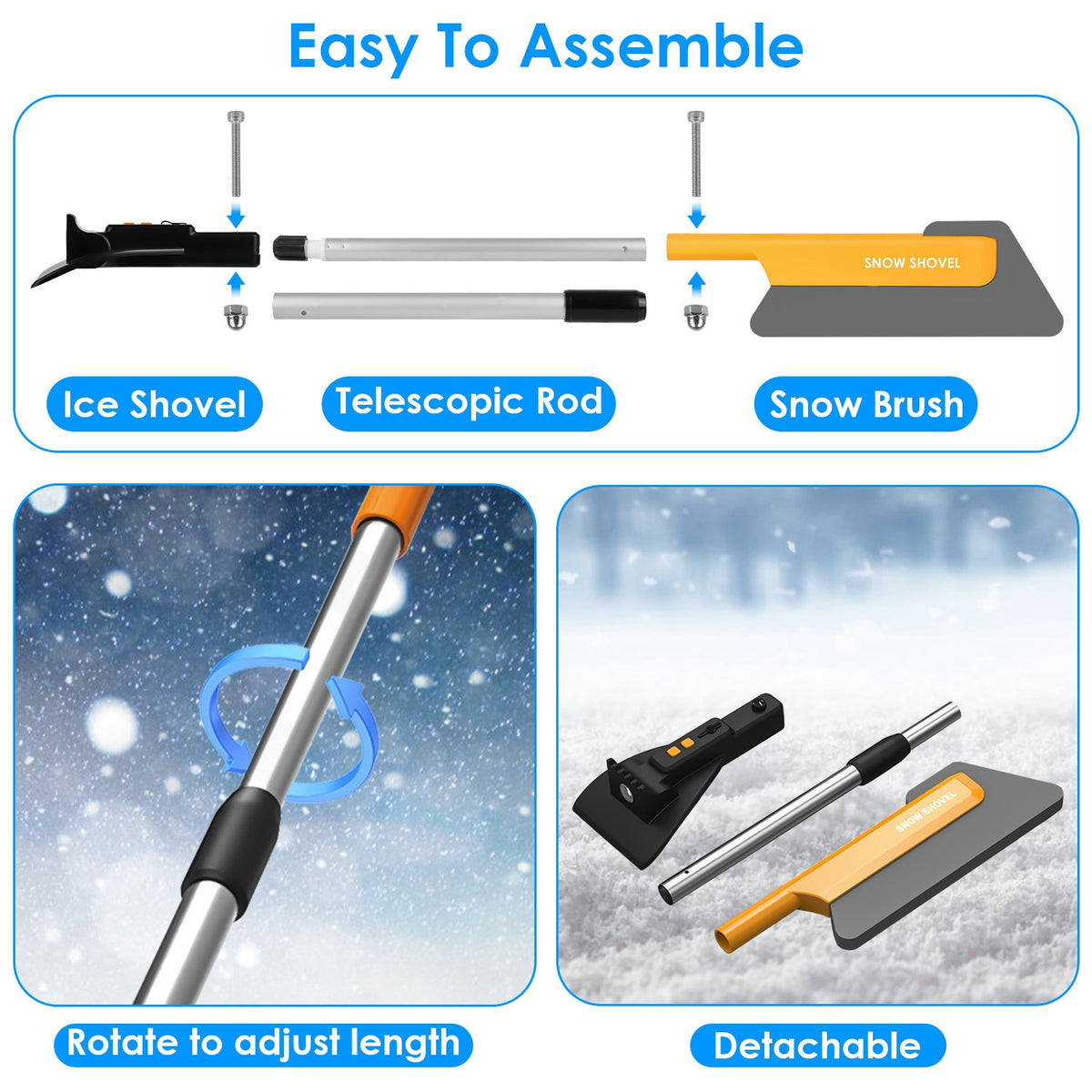 Compact Emergency Car Snow Shovel — product photo