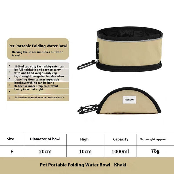 Foldable Pet Travel Bowl – 1L – CJ product photo