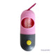 Pink and gray LED pet waste bag dispenser