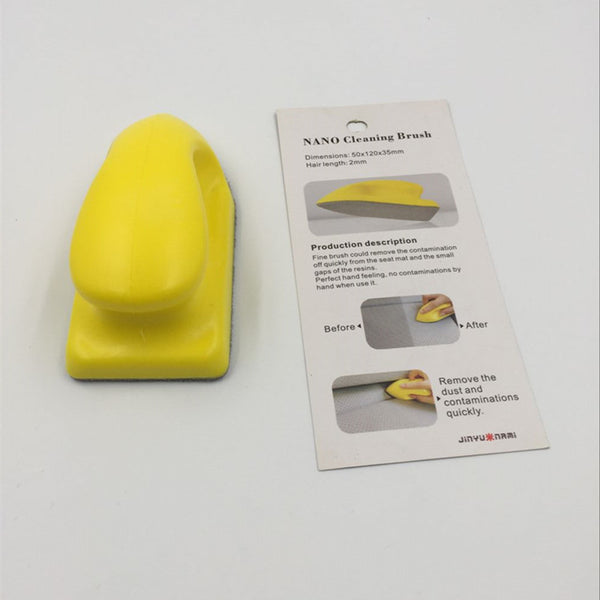 Nano sponge brush with instruction card