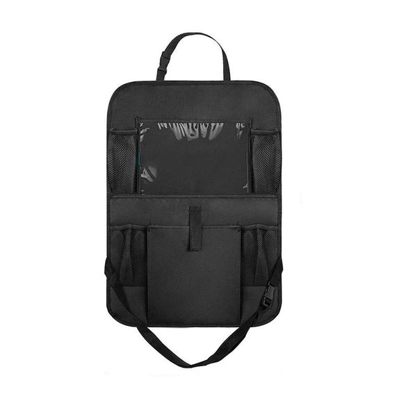 Black seat back storage pocket, size L