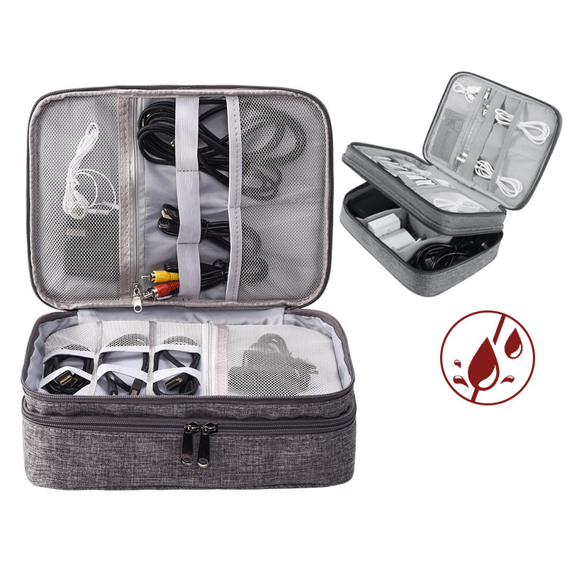 Double-Layer Travel Electronics Organizer – CJ product photo