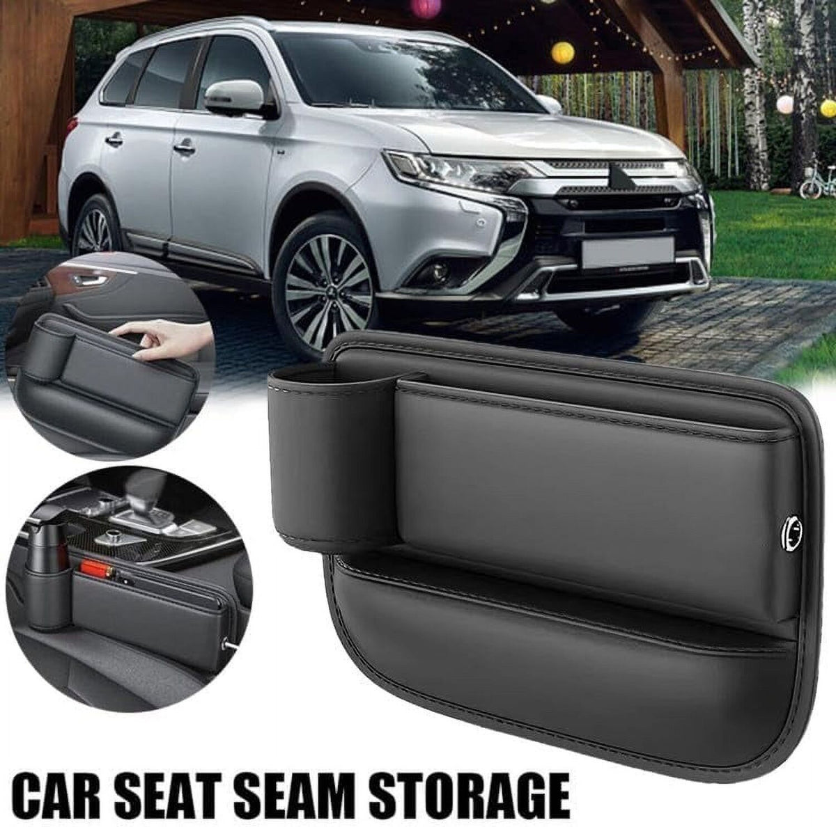 Universal Car Seat Storage Box with Cup Holder - CJ Dropshipping