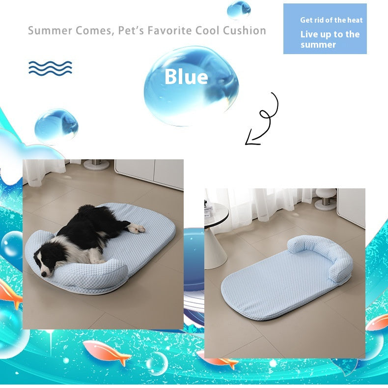 Blue pet mat details