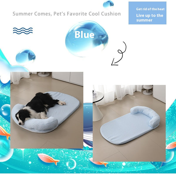 Blue pet mat details